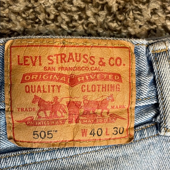 Levi’s 505 Vintage Light Wash Straight Leg Jeans – Size 40x30 - Picture 8 of 12